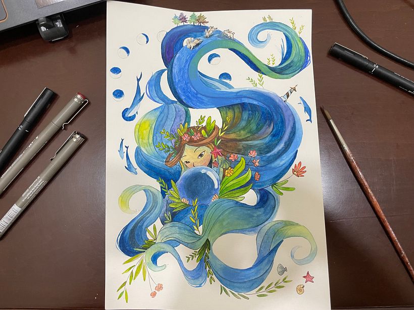 To learn your technique, I think it's better to follow your design. So I draw this once is very similar to your. 
