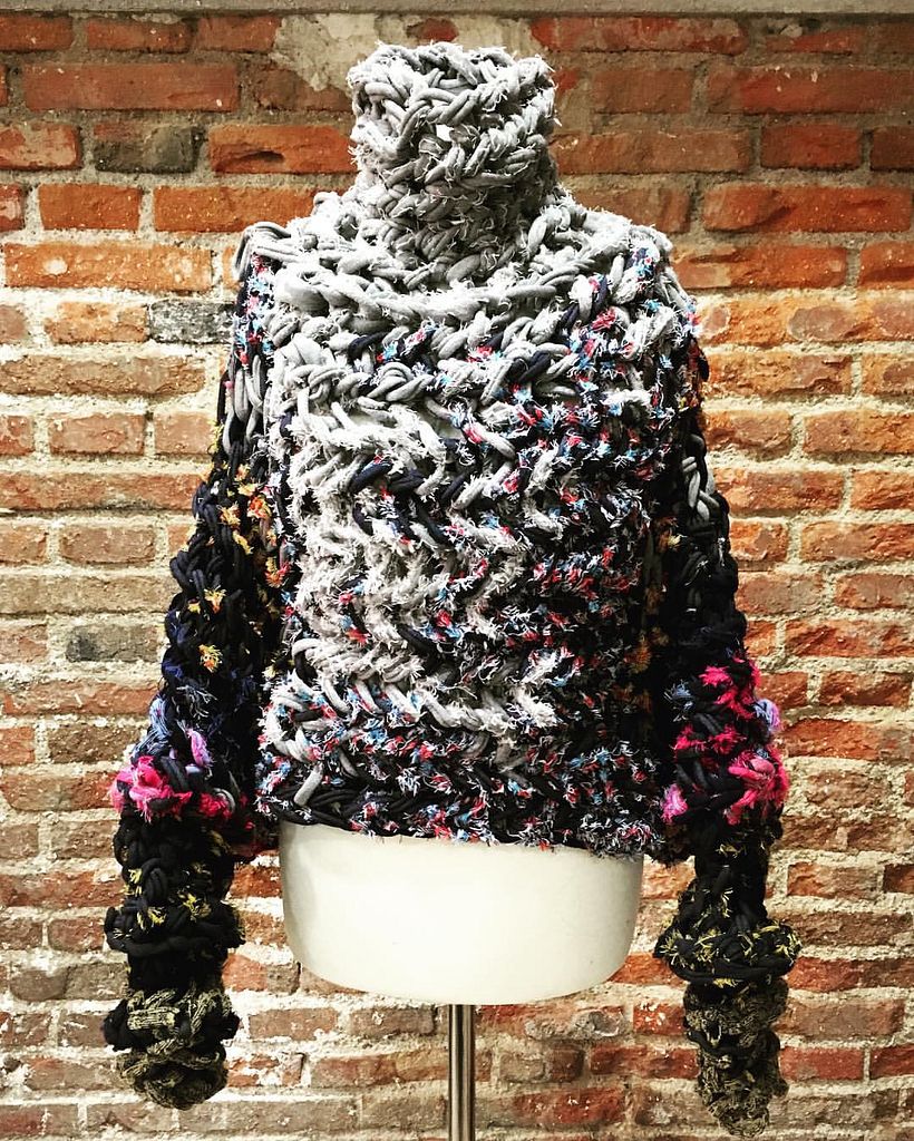 Upcycling garment by Ximena Corcuera