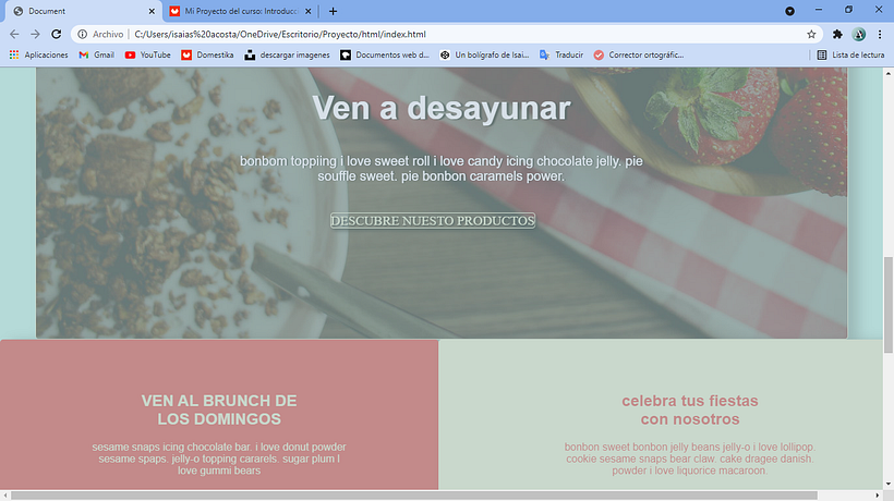 Mi Proyecto del curso: Introducción al Desarrollo Web Responsive con HTML y CSS 5