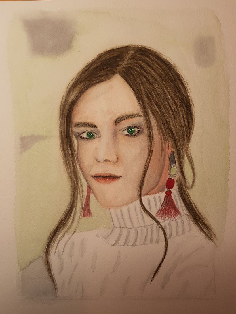 Mein Kursprojekt: Aquarellporträt mit fotografischem Vorbild 1