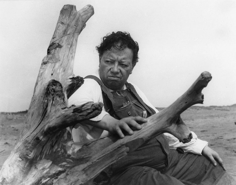 El muralista Diego Rivera fotografiado por Lola Álvarez Bravo.