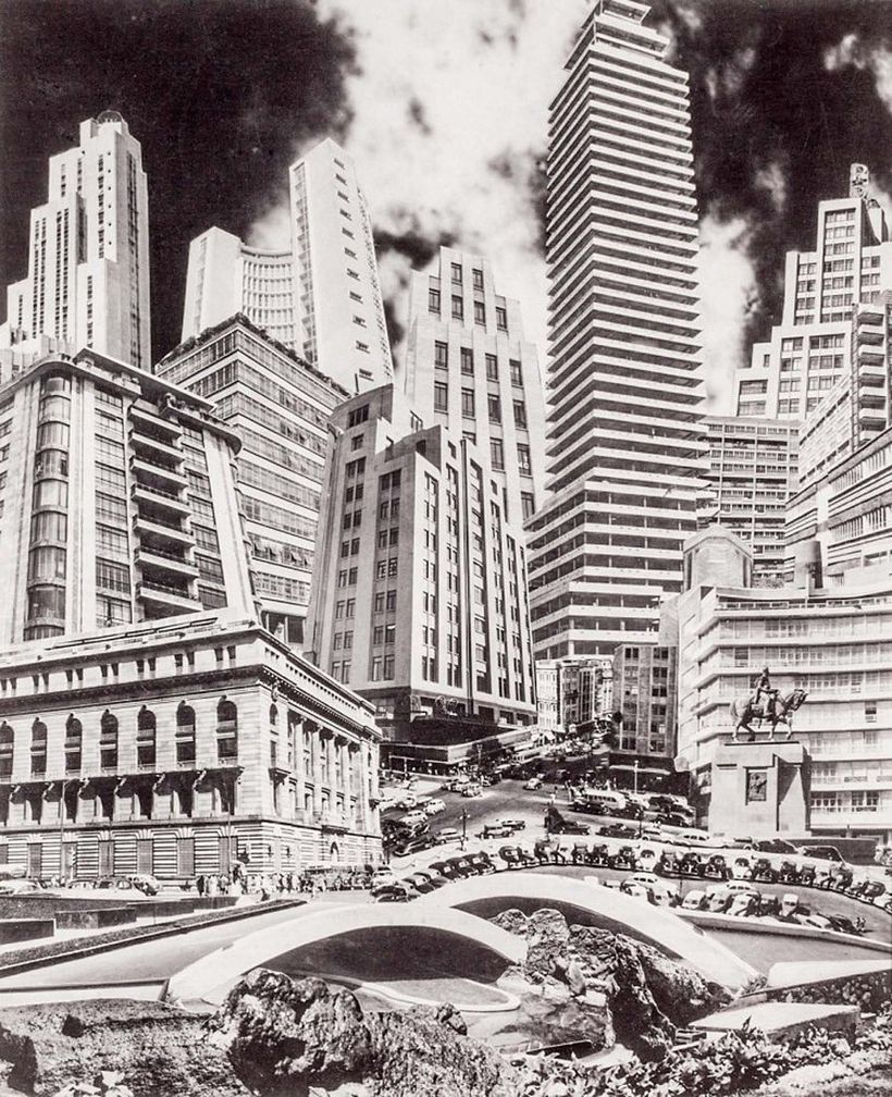 Los fotomontajes de Lola Álvarez Bravo reflejan temas de la modernidad...