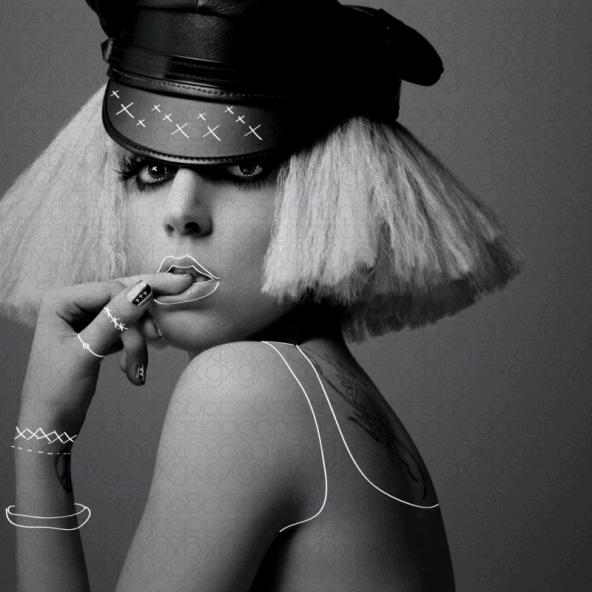 Image of Lady Gaga created by Domestika user Yuliana Cruz Zúñiga (@yulyulyuly).