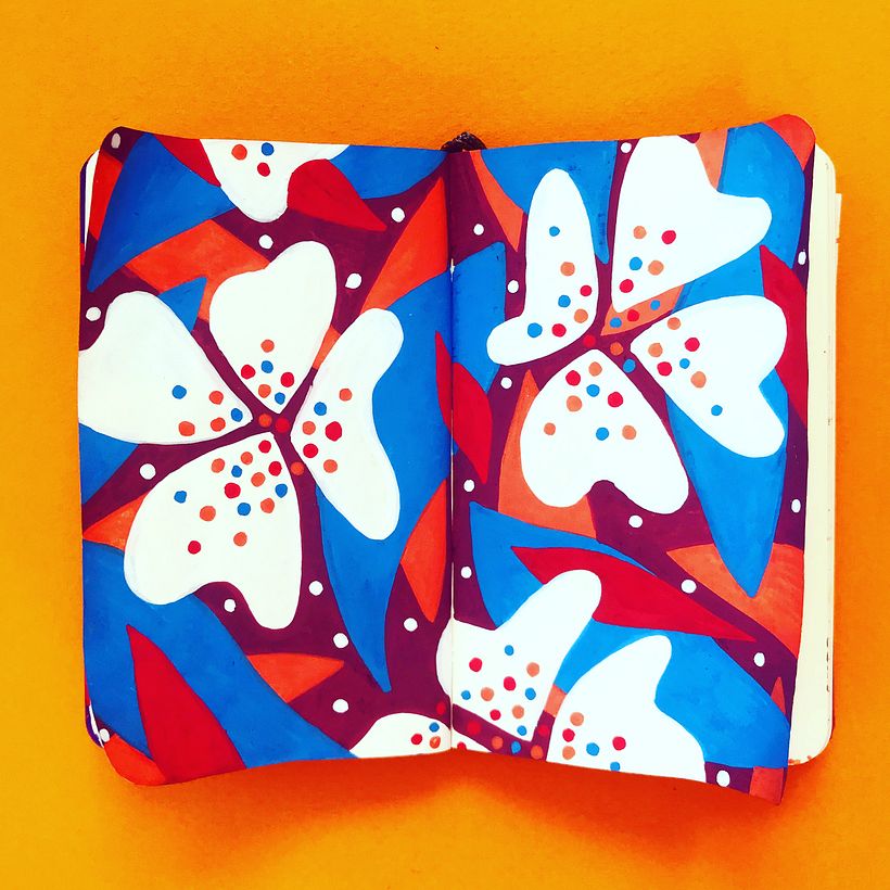 My Sketchbook Project on Instagram #oshuminipatterns 10