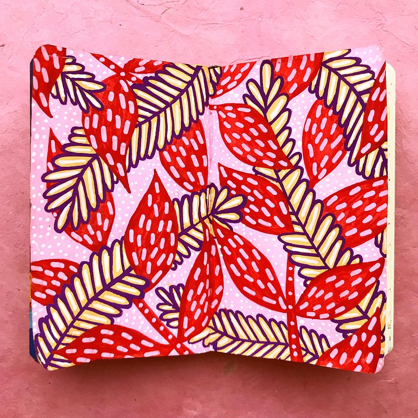 My Sketchbook Project on Instagram #oshuminipatterns 4