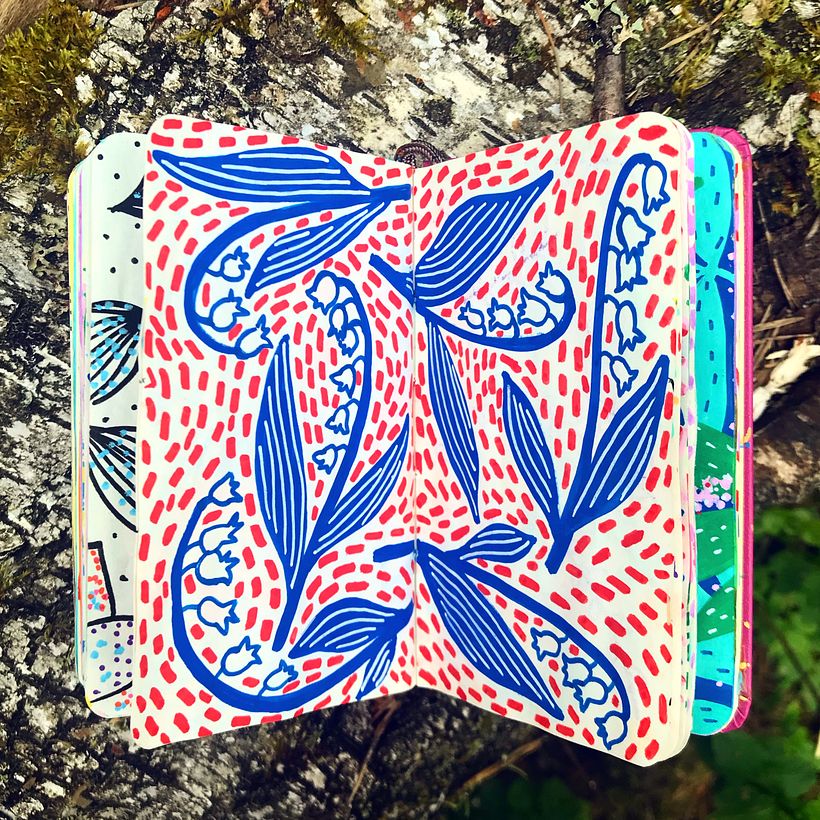 My Sketchbook Project on Instagram #oshuminipatterns 6