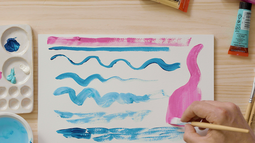 Use a flat brush to cover large areas.