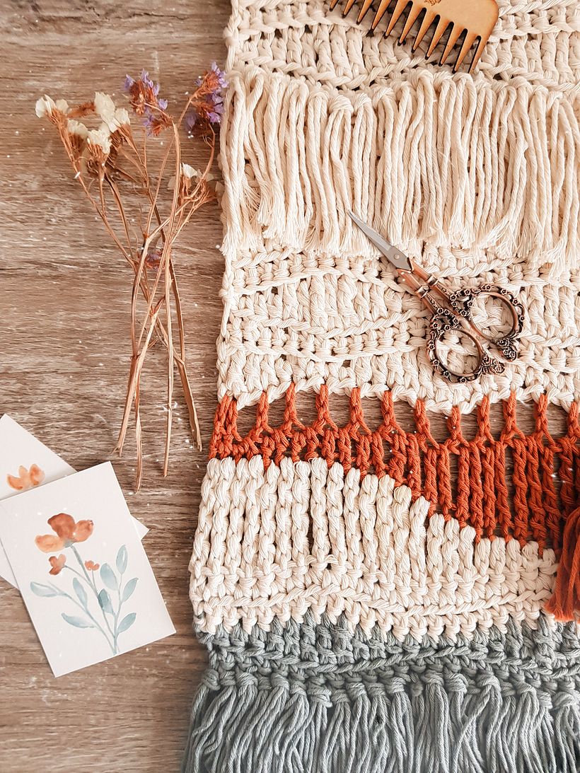Tapiz nórdico a crochet - Diseño