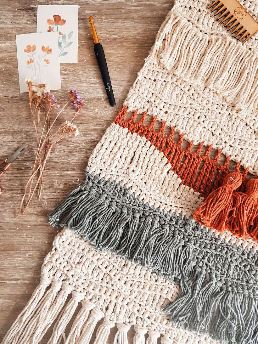 Tapiz nórdico a crochet - Diseño