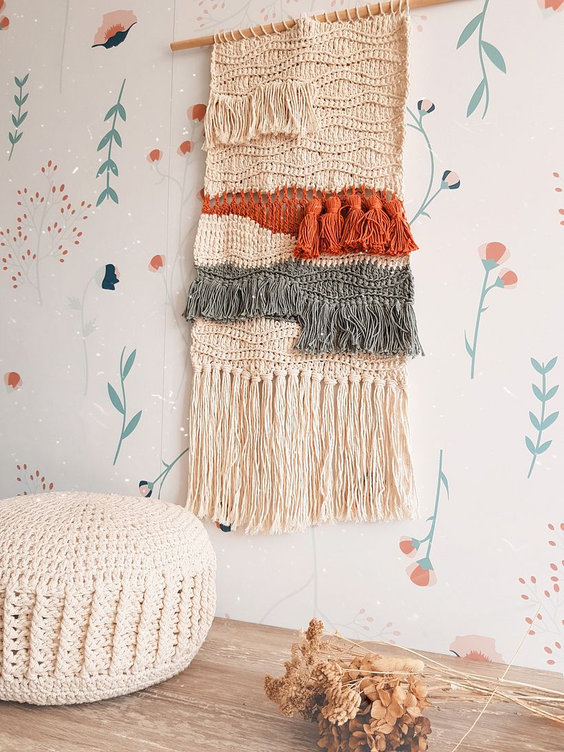 Tapiz nórdico a crochet - Diseño