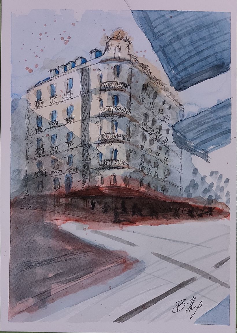 My project in Architectural Sketching with Watercolor and Ink course 2