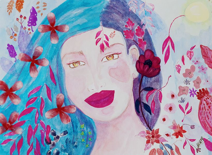 MarArtesOficial - Projeto final: Retrato floral em tinta gouache Arrtx