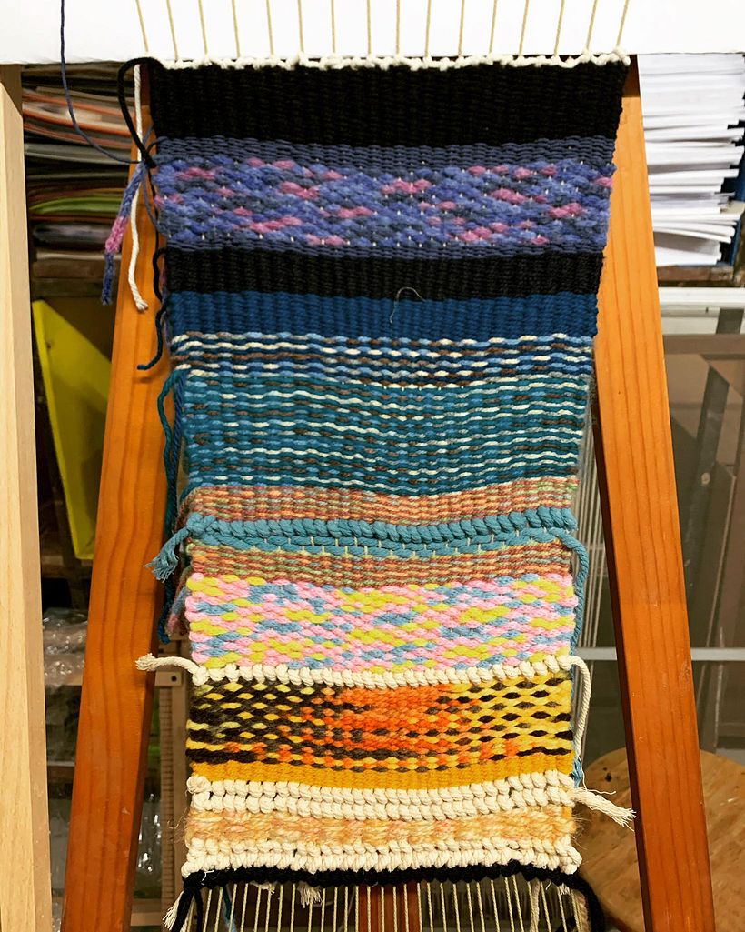 My project in Introduction to Frame Loom Tapestry course 2