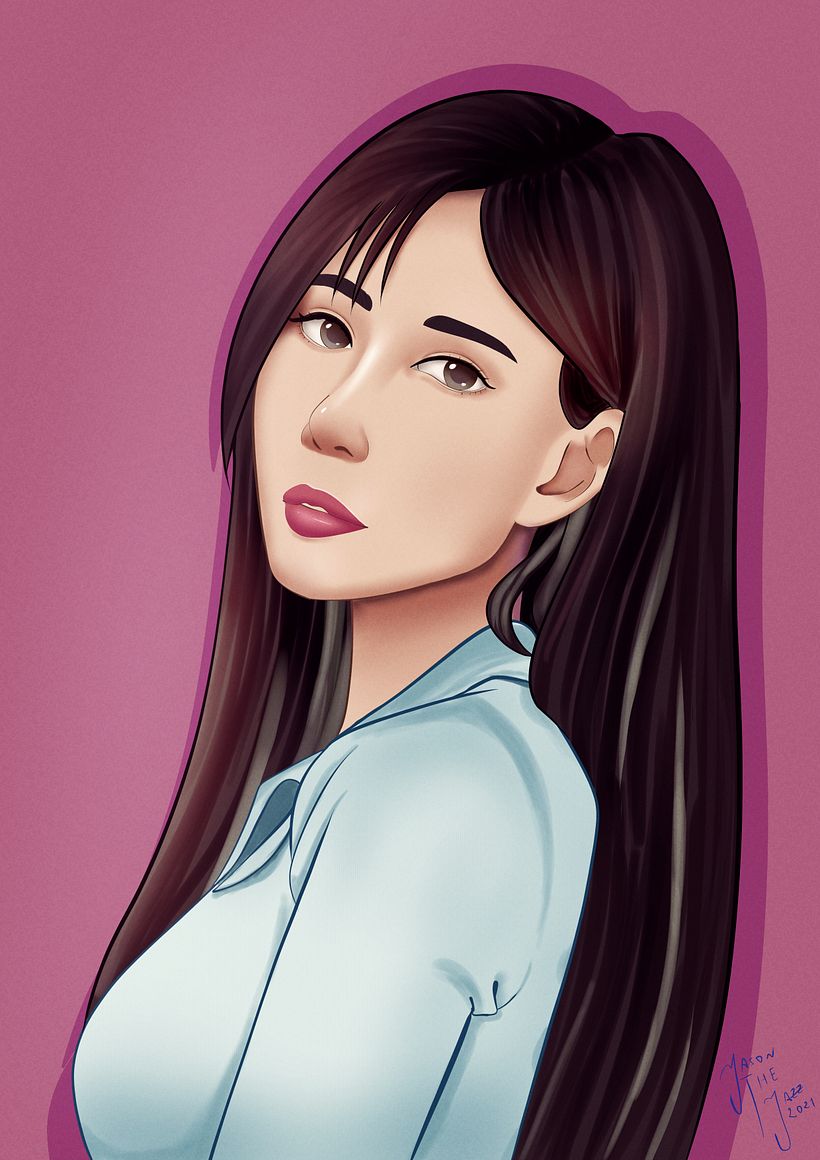 Meu projeto do curso: Retrato de personagens femininas com Procreate 1