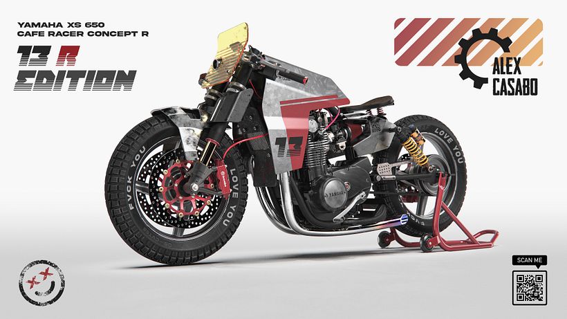 Yamaha XS 650 Cafe Racer Concept R 12