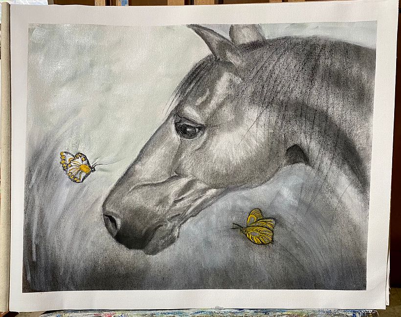 My project in Artistic Charcoal Portraiture: Creating Atmosphere course 1