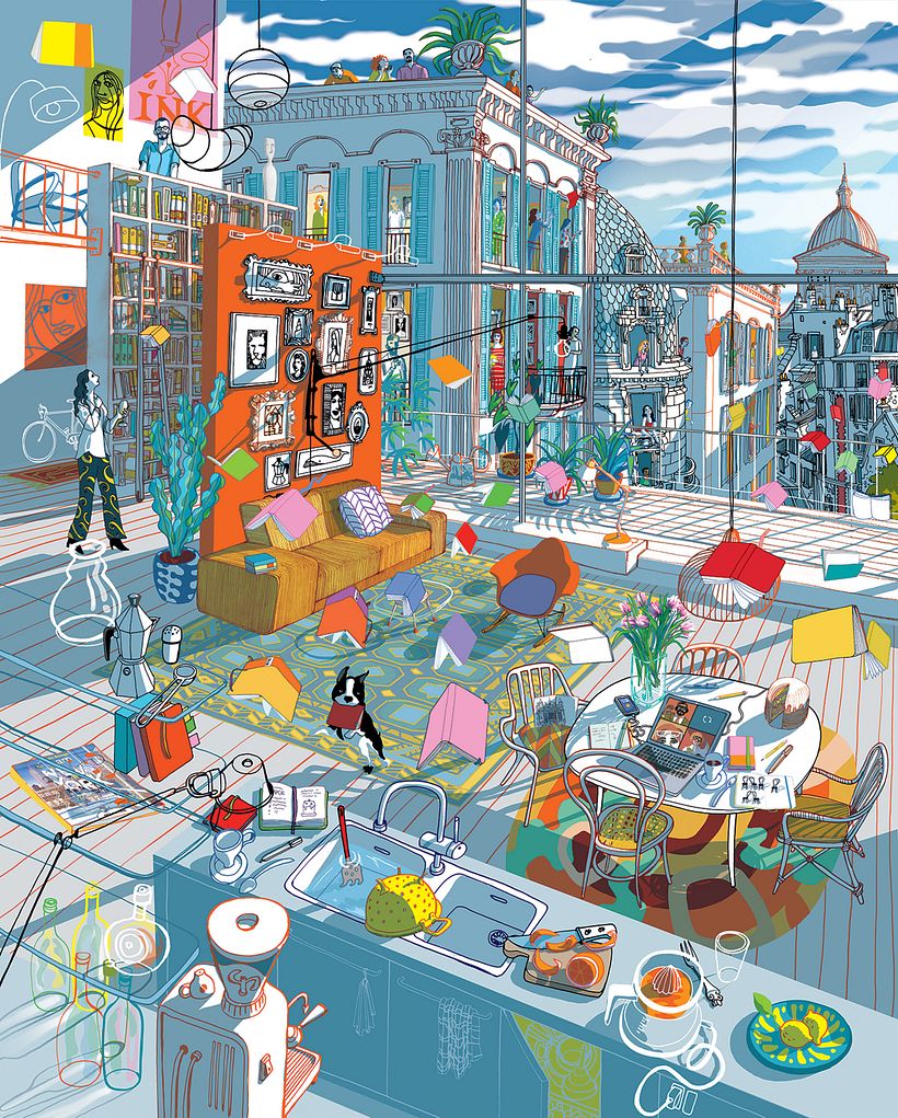 Final illustration before animating.
