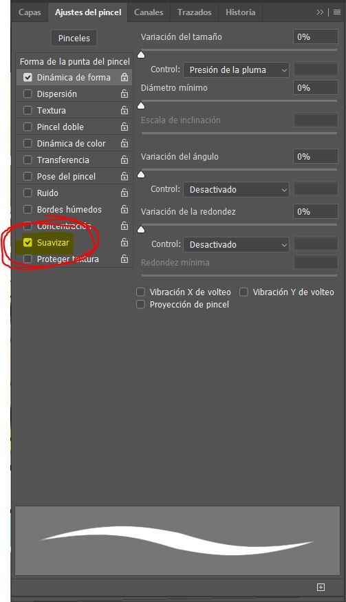 Suavizado del Pincel (Photoshop CC 2019) 1