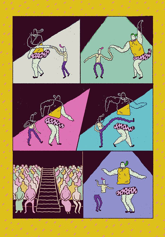 Cómic de cuatro páginas para el fanzine Boogie Woogie de Ana Galvañ.