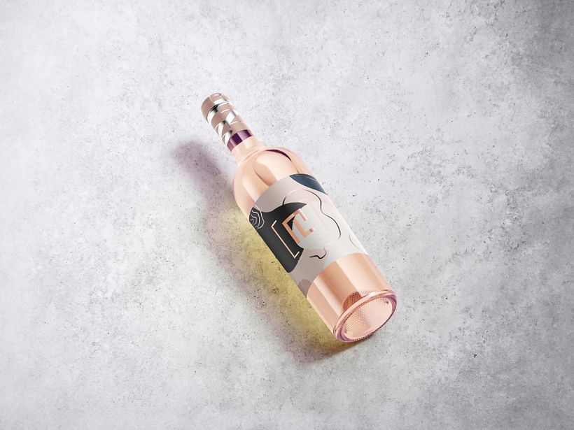 Botella Vino Rosa