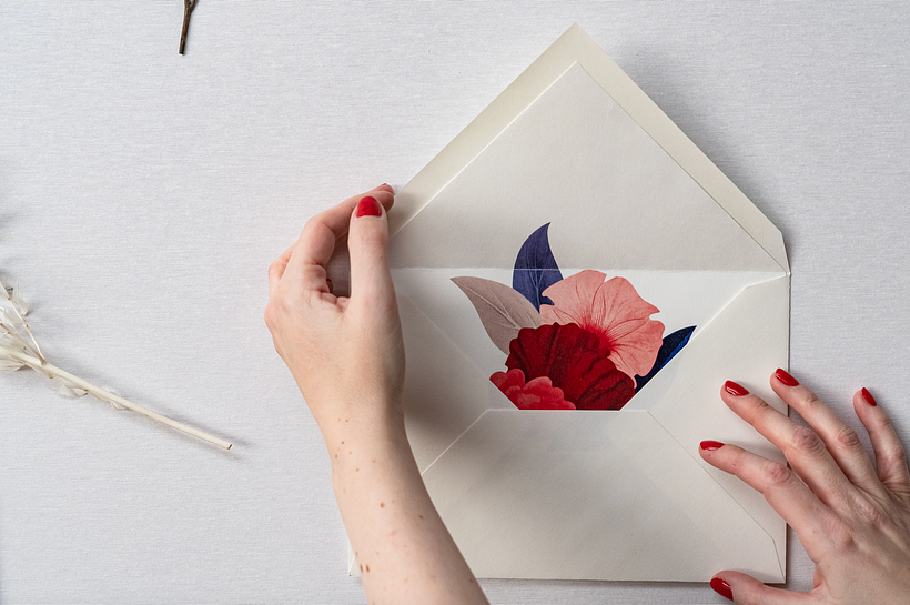 Invitaciones de boda de María Design.