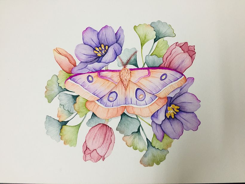 My course project : Drawing and naturalistic composition in watercolor 1