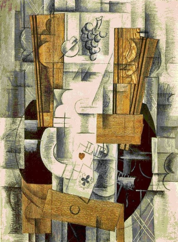 Naturaleza muerta y juego de cartas, Georges Braque (1911).