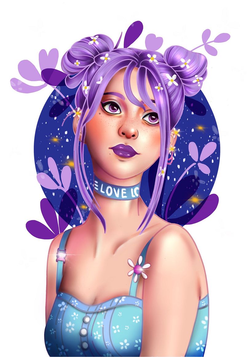 Mi Proyecto del curso: Retrato de personajes femeninos con Procreate 1