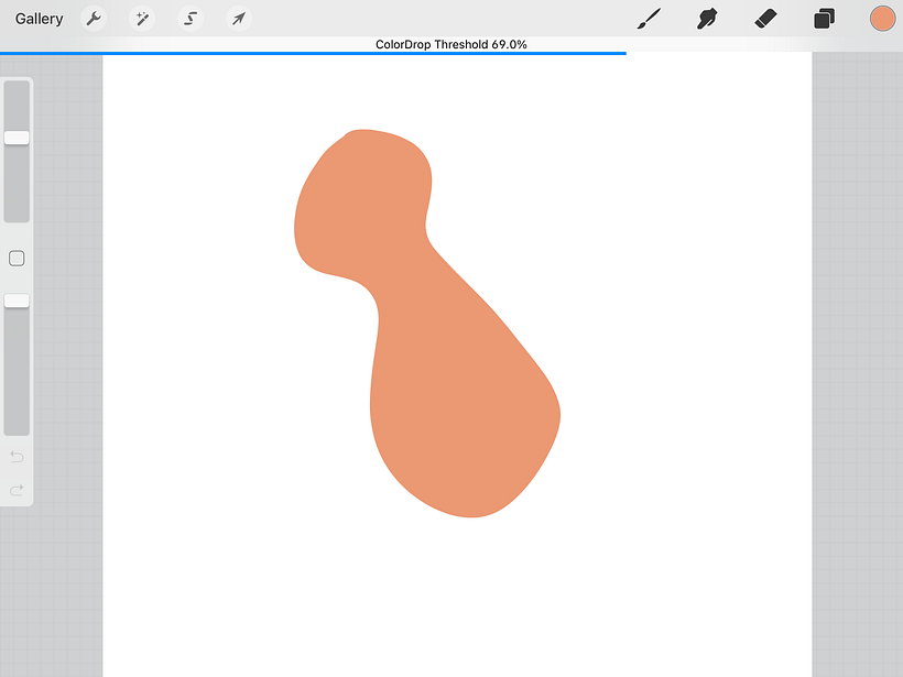 Relleno de formas en Procreate para Ipad pro 1