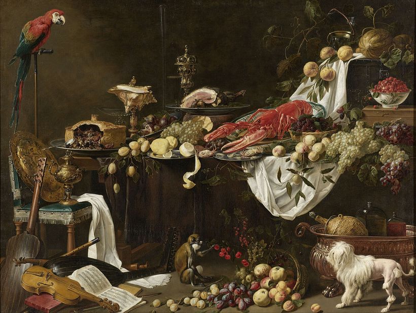 The luxury of Dutch and Flemish still life paintings.