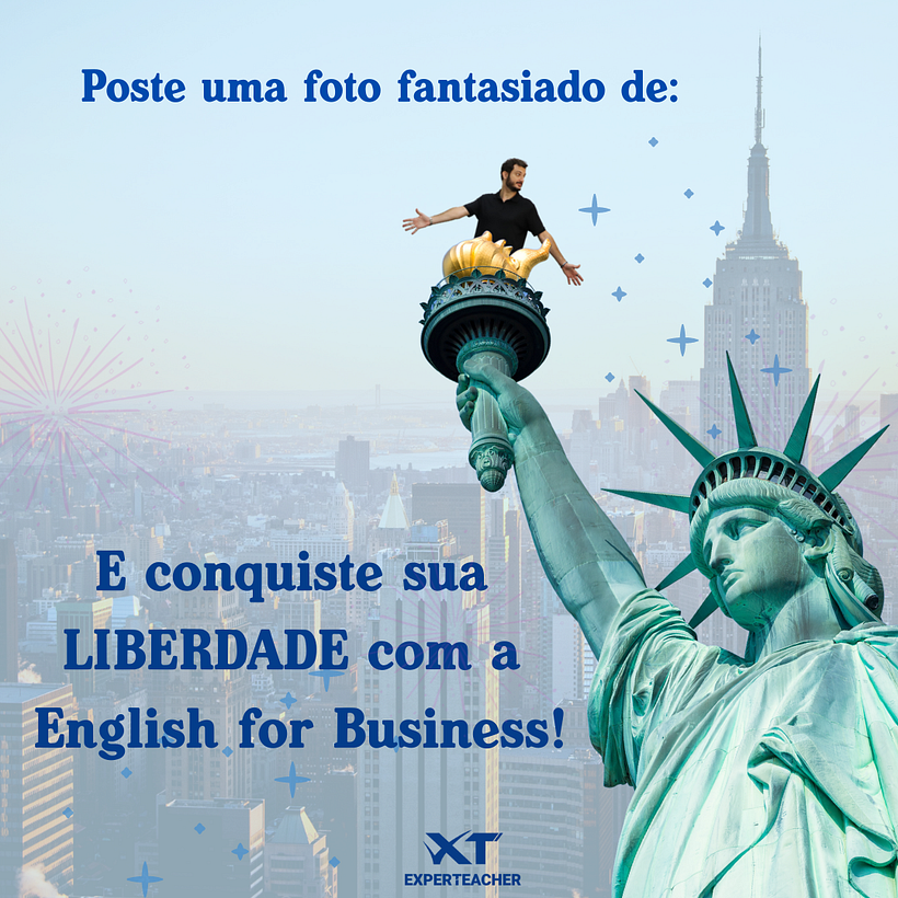 Poste uma foto fantasiado de Statue of Liberty, Marque o Experteacher e ganhe um prêmio especial!
