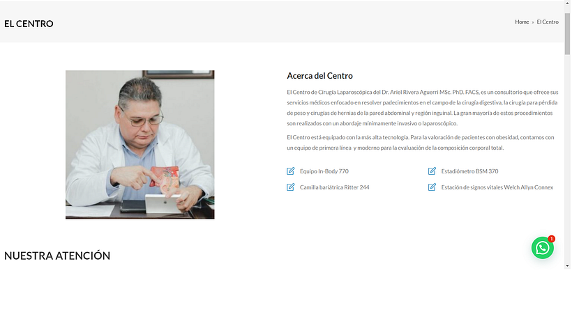 Sitio Web: centrocirugialaparoscopica.com 2