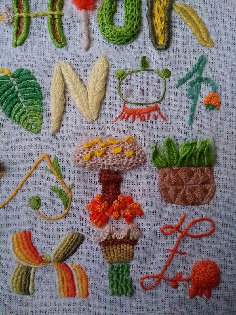 Mi Proyecto del curso: Introducción al bordado en relieve 4