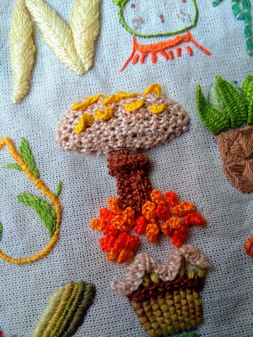 Mi Proyecto del curso: Introducción al bordado en relieve 5