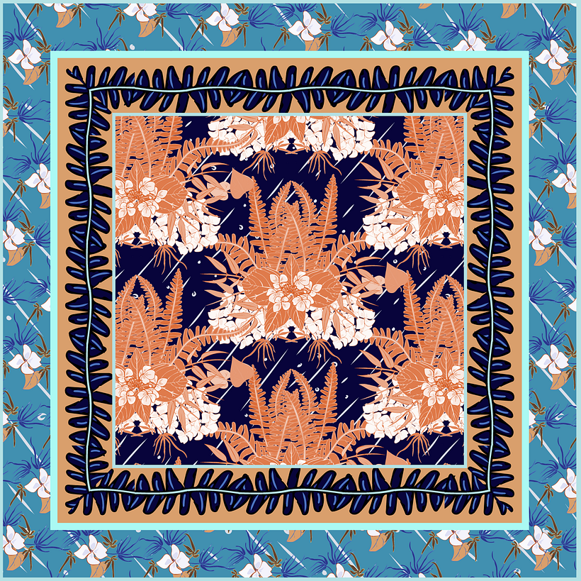 Rainy season scarf design