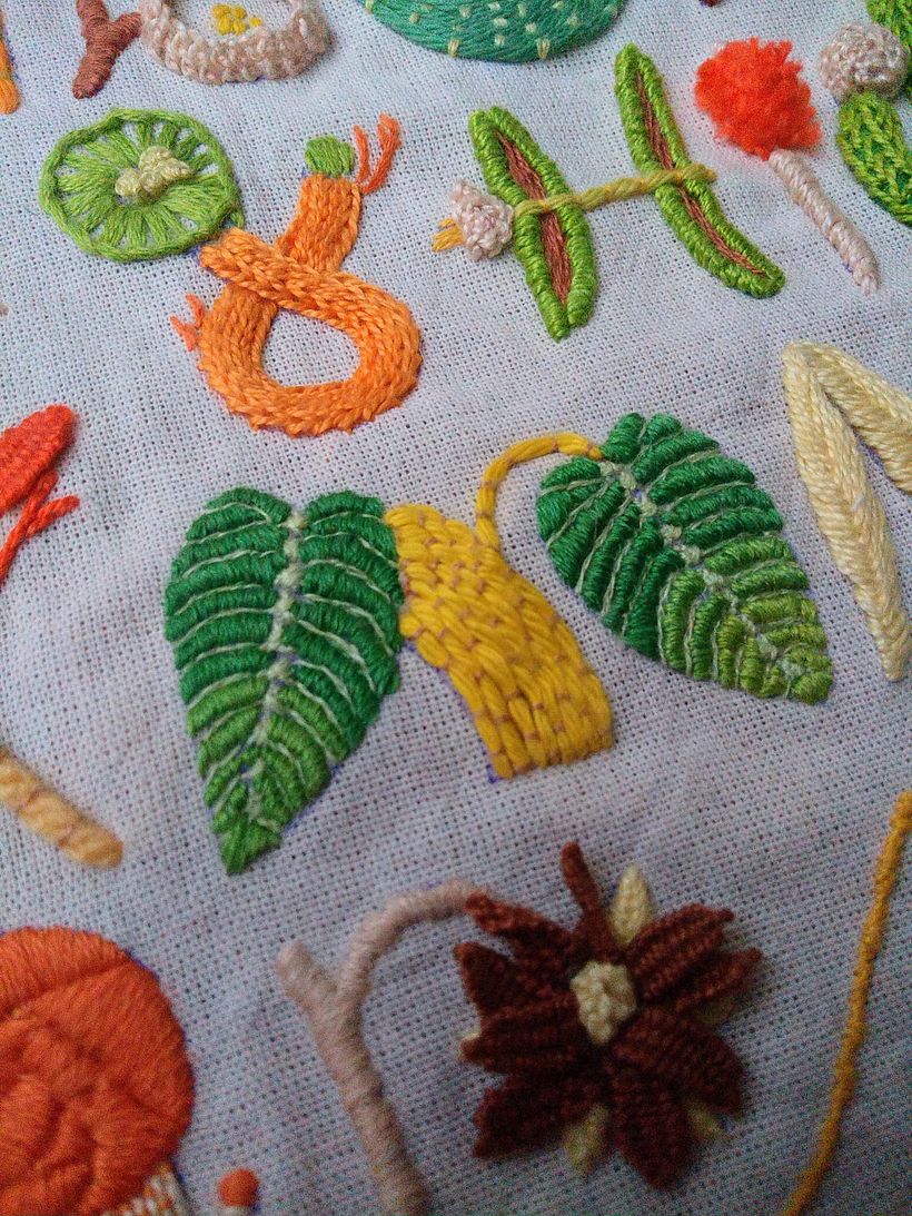 Mi Proyecto del curso: Introducción al bordado en relieve 6