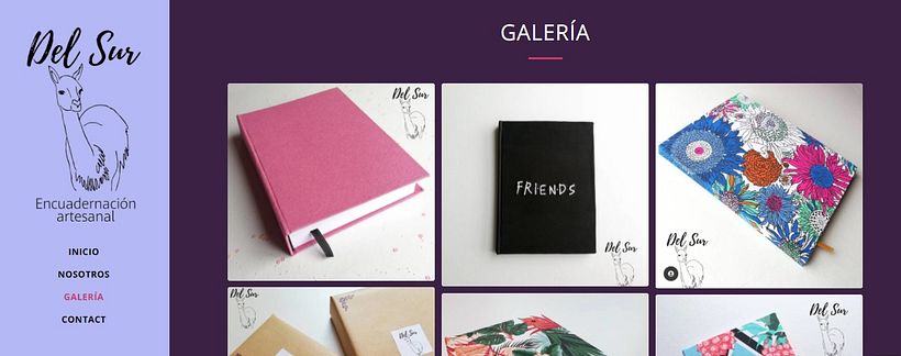 Diseño de página web básico para un trabajo práctico y utilice mi emprendimiento de encuadernación artesanal 3
