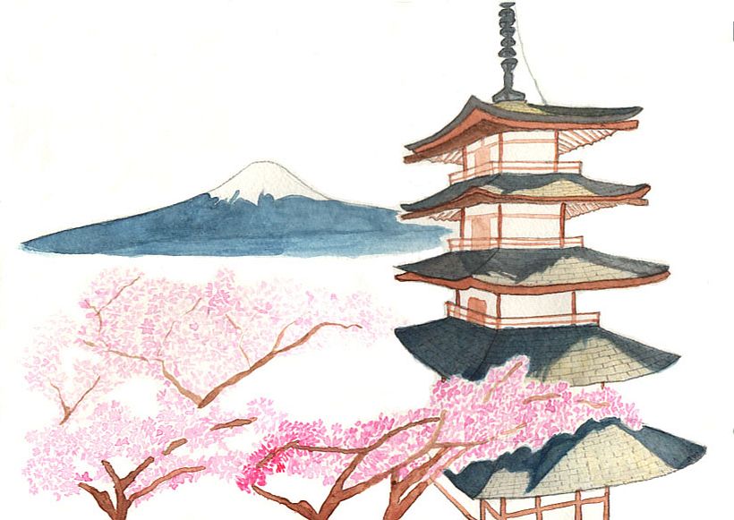 My project in Watercolor Illustration with Japanese Influence course 1