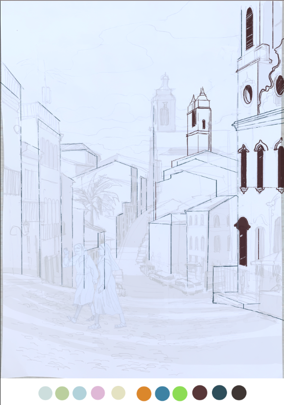 Initial digital line-work 
