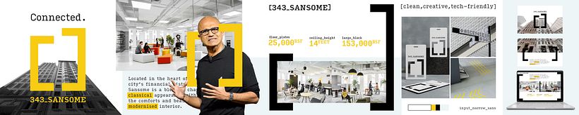 Stylescape 3: "Trendy" identity based on the idea of connectedness: of people and the building towers themselves. 