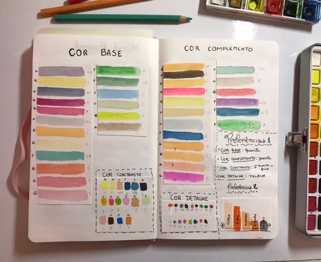 Paleta de cores personalizada.
