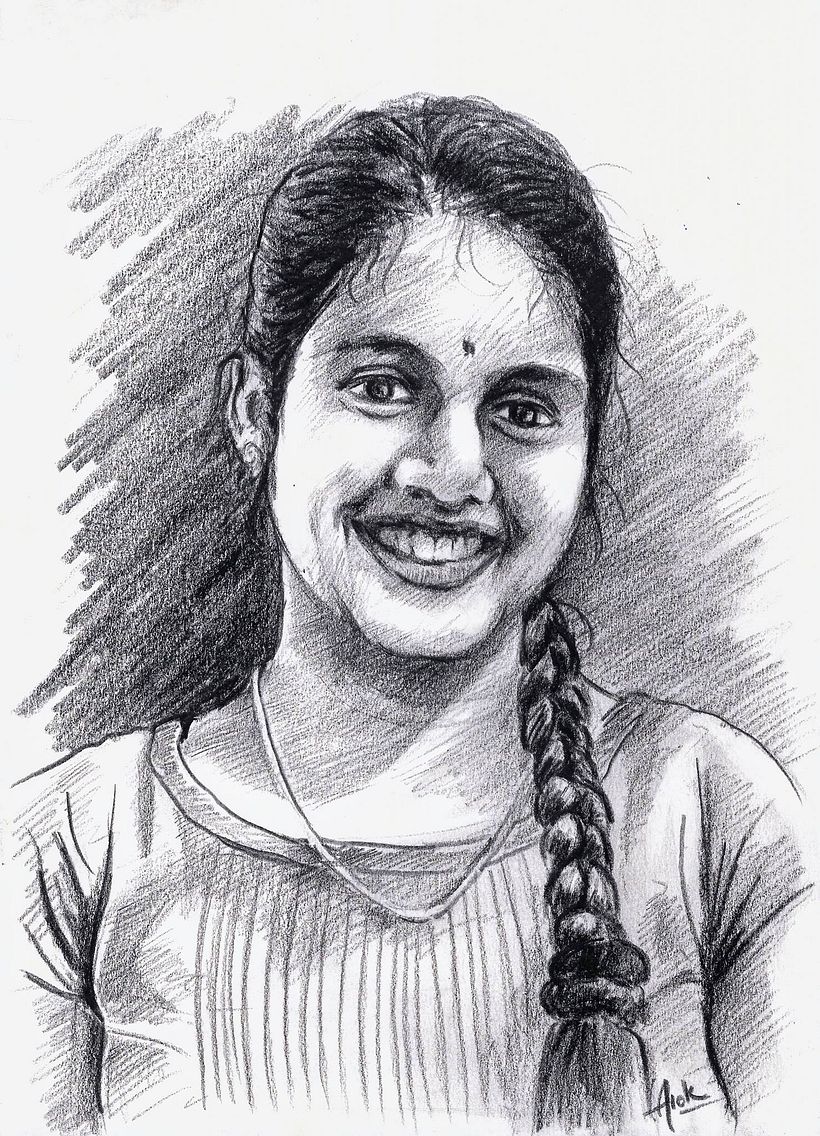 Pencil portrait of a dear friend
