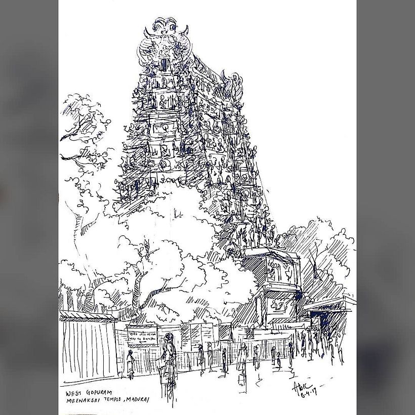 Gopuram of Meenakshi Temple, Madurai