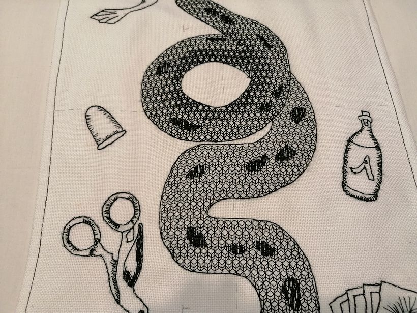 Mi Proyecto del curso: Introducción al bordado en blackwork 18