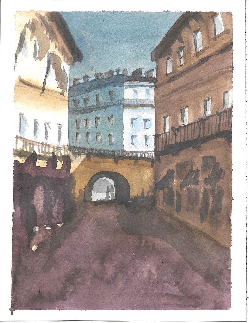 My project in Architectural Illustration with Watercolor course-Final Project