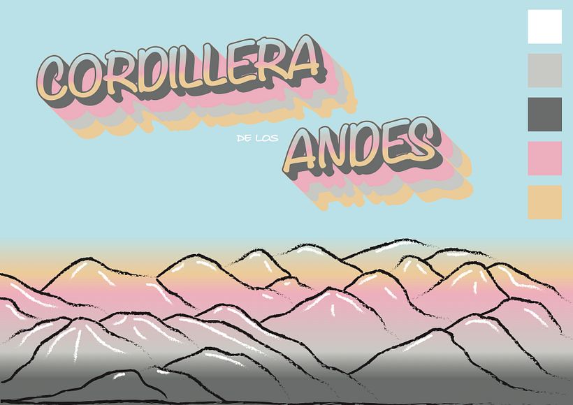 Cordillera de los Andes - Adobe Illustrator text practice