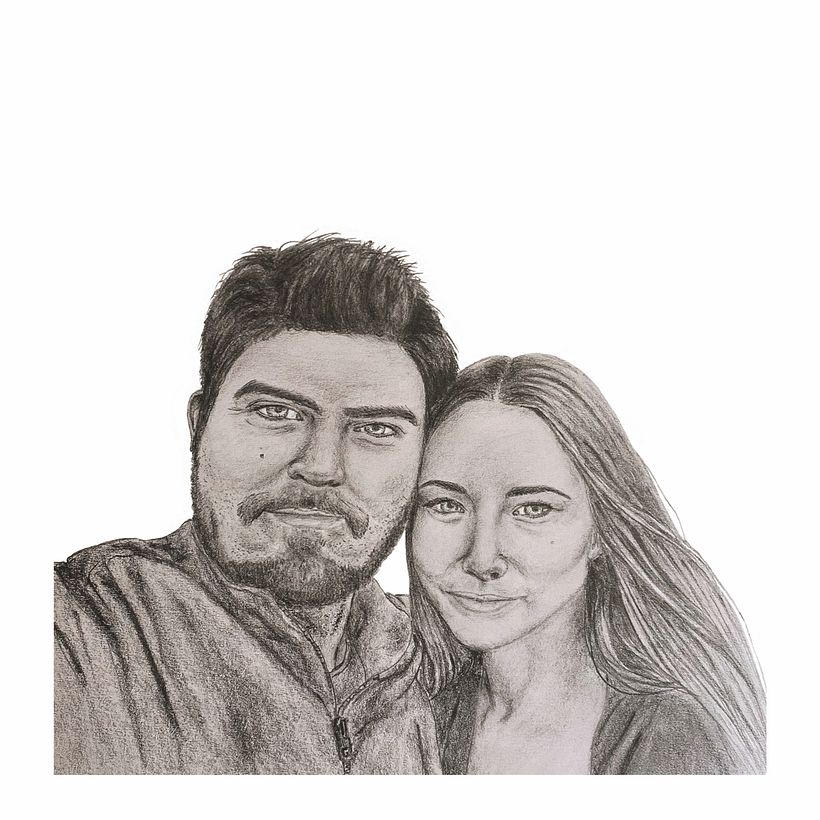 Us - Pencil Sketch, edited in Photoshop