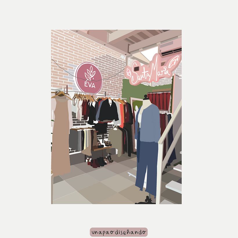 Diseño comercial popup: Tienda de ropa Santa María 2