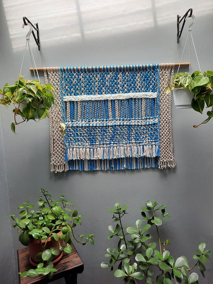 Mi Proyecto del curso: Introducción al macramé: creación de un tapiz decorativo 1