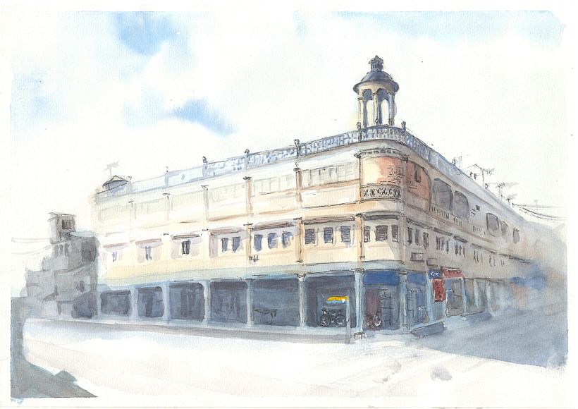 Old building at Jalan Syahbandar, Batu Pahat, Johor, Malaysia